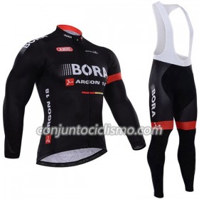 Conjunto Maillot + Culotte largo con tirantes 2017 Bora-Hansgrohe N003